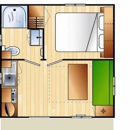 Mobil-home Cosy 2 Pers Avec Terrasse - Api-1-52-891 * Isle-et-Bardais