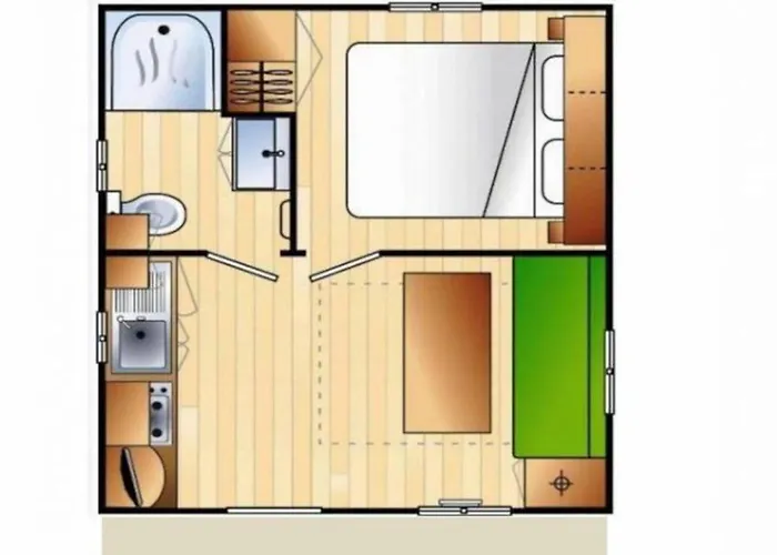 Mobil-home Cosy 2 Pers Avec Terrasse - Api-1-52-891 * Isle-et-Bardais
